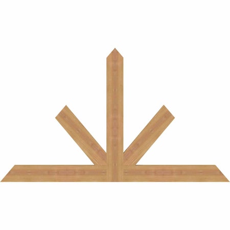 Ekena Millwork Saratoga Timber Gable Bracket, Western Red Cedar, 48"W x 28"H x 1 1/2"D x 3 1/2"F, 14/12 Pitch GBW048X28X0204SAR00SWR
